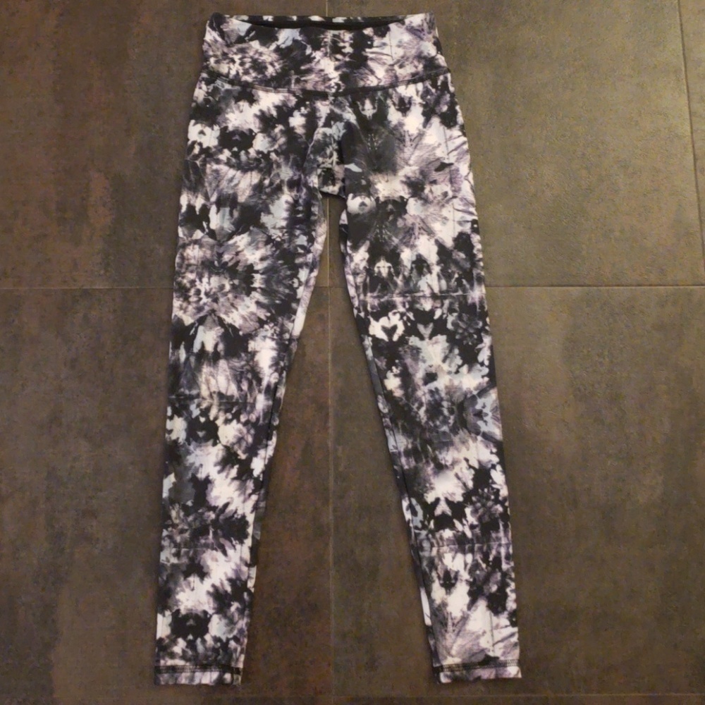 Flywheel PL Leggings Womenās Sz Small Tie Dye Barre Yoga Full Length Soft